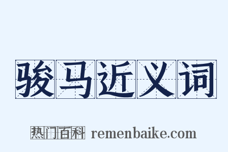 骏马近义词是什么意思的图片